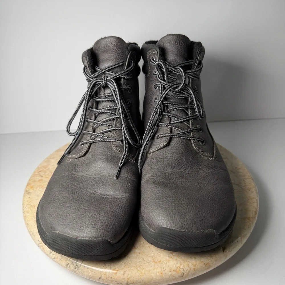 Feelgrounds Patrol Winter Boots EU 41 Dark Grey Vegan Leather Barefoot Zero Drop